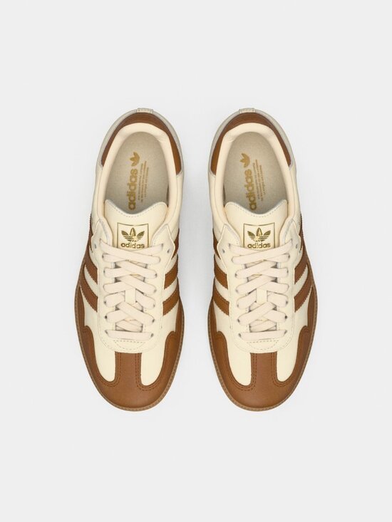 adidas Shoes - SAMBA OG SHOES - Size 8 (Wonder White / Dusky Bronze / Gold Metallic)